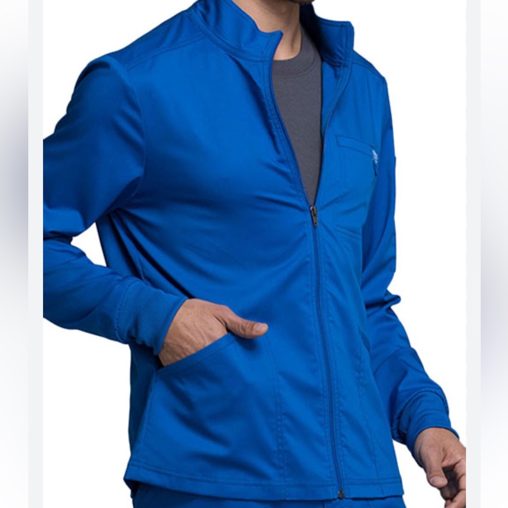 Cherokee Men's uniform Bold Blue Workwear scrubs.